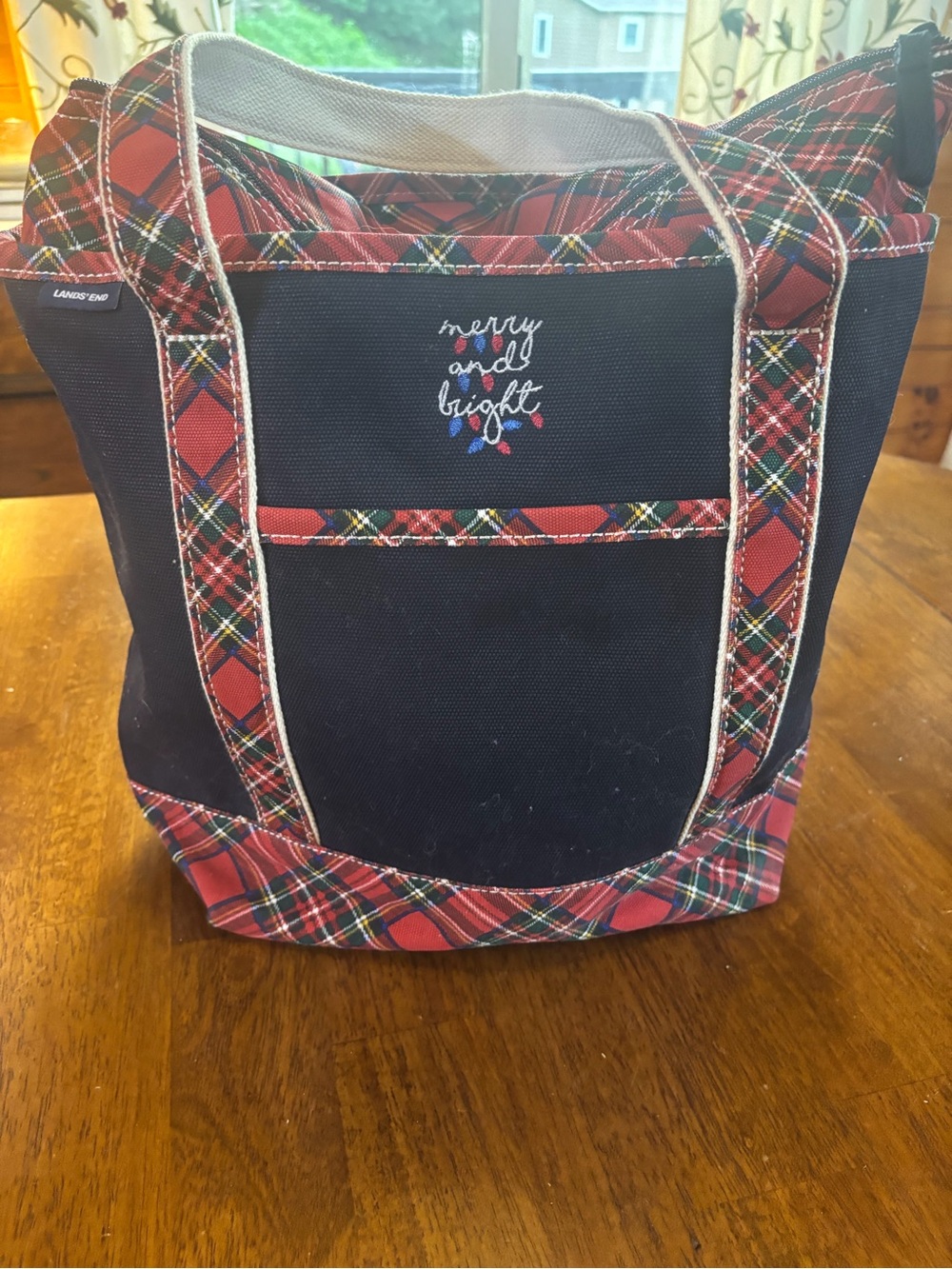Lands end canvas tote bag